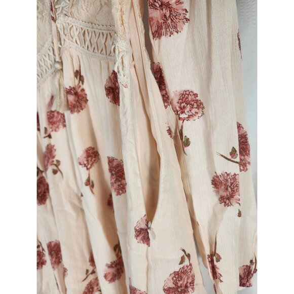 Alter'd State Womens Dress Delicate Floral Peach Boho Fairycore Y2K US/S - Picture 8 of 10